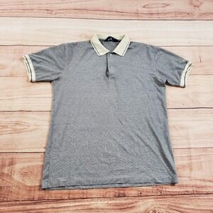 VINTAGE‎ Spalding Polo Shirt Mens Medium Black White Outdoors Golfing Adult 80s